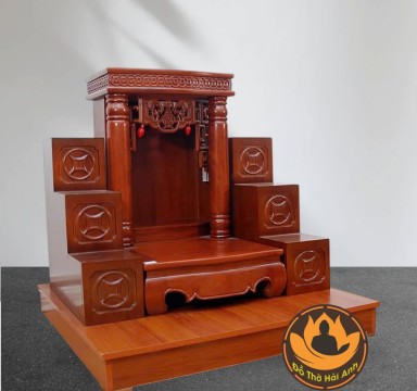 Ban thờ mái bằng gỗ gõ 